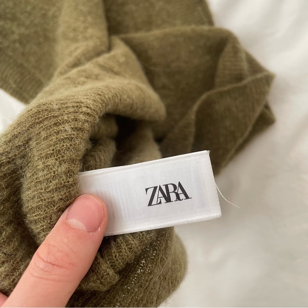 Zara Olive Green Knit Vest - Picture 5 of 7